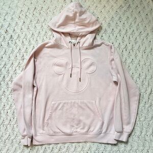 H&M Mickey Mouse Hoodie - Women’s Disney Mickey Mouse Baby Pink Sweater - Small